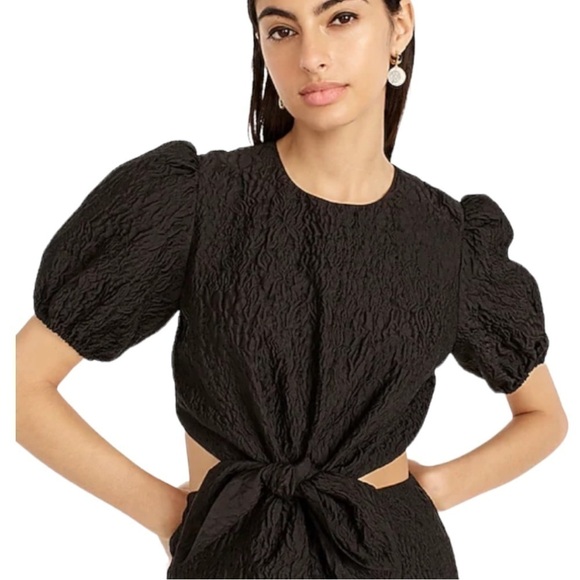 J.Crew Cutout Textured Organza Midi Dress Size 6 - Picture 3 of 10